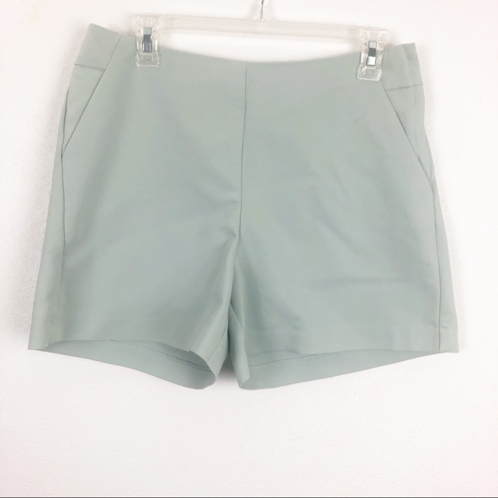 Maurice’s Mint Green Shorts Side Zipper Pockets Size 9 - Picture 3 of 6
